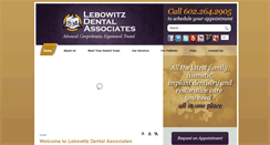 Desktop Screenshot of lebowitzdental.com