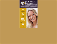 Tablet Screenshot of lebowitzdental.com